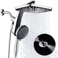 thumbnail image 1 of INAVAMZ 12 inch Rain Shower Head and Handheld Combo, High Pressure Shower, 3+8+1 Spray Modes, Magnetic Dock, Power Jet, Anti-Clog Nozzles, 60" Hose,Silver, 1 of 11