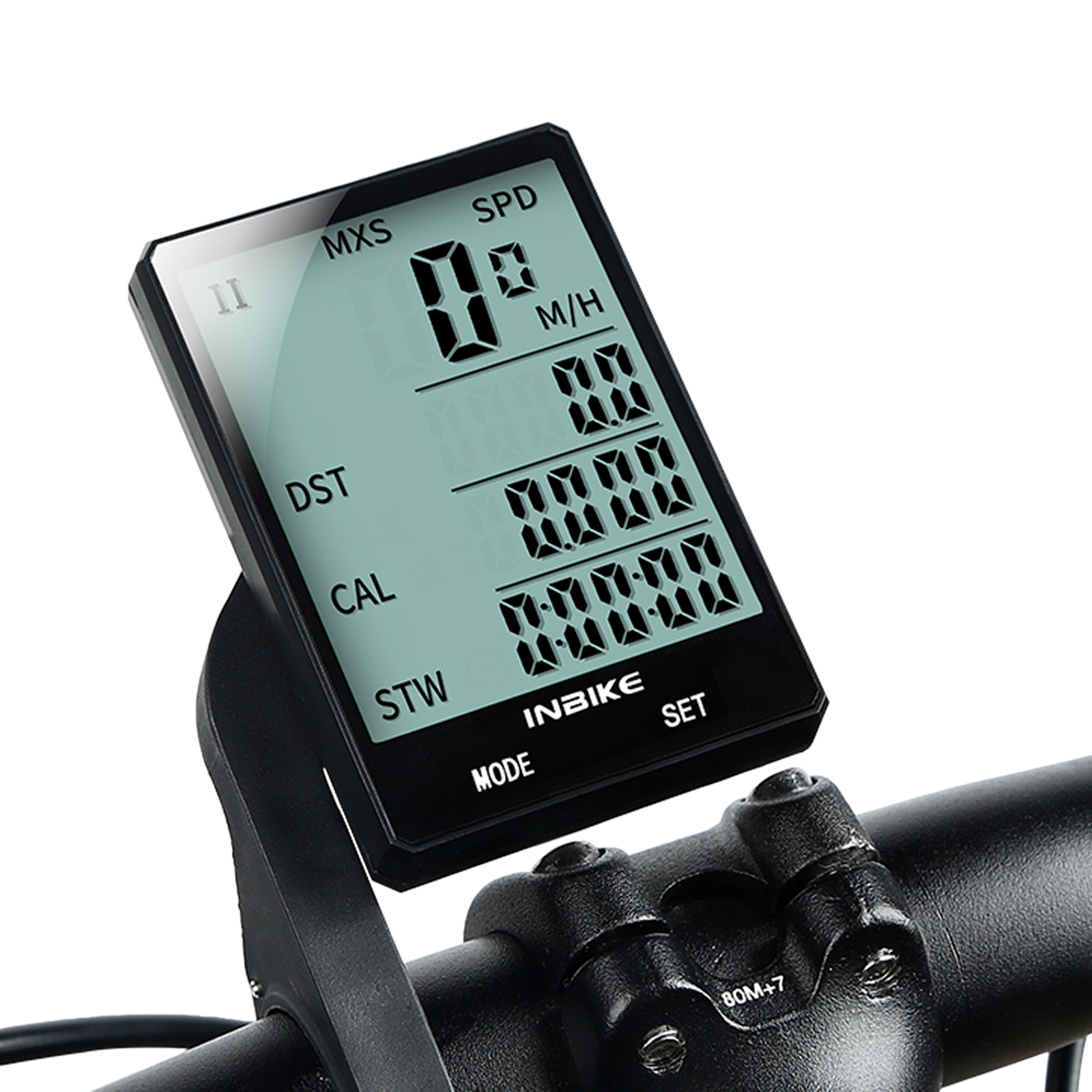 INBIKE 2.8 inch Bike Wireless Computer Multifunction Rainproof Riding  Cycling Speedometer Stopwatch Backlight Display - image 1 of 7