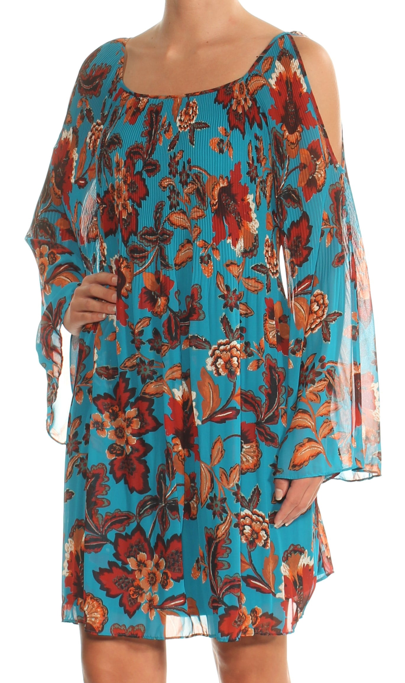 Teal Floral Party Dress
