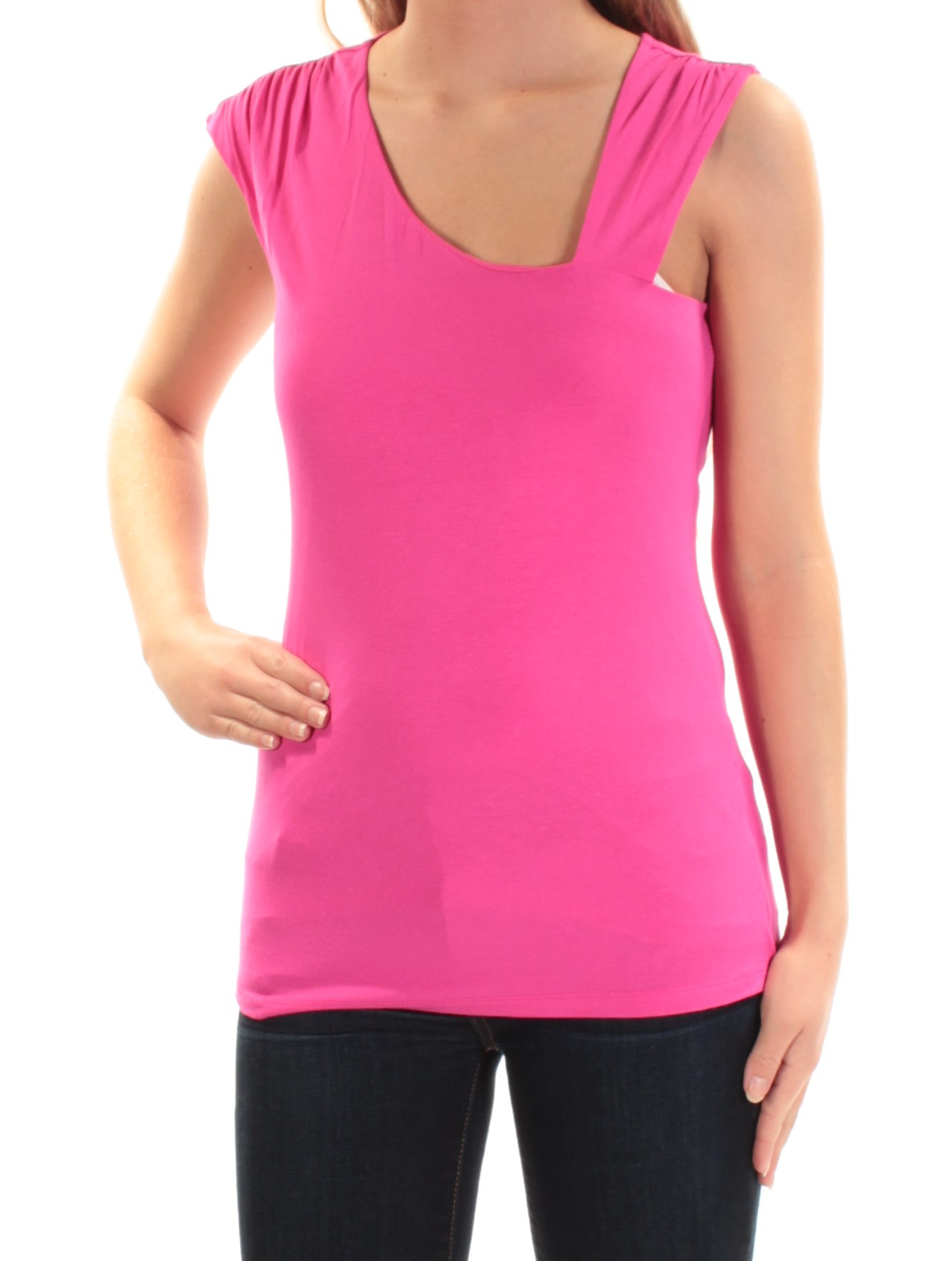 Women's Pink V-Neck Sleeveless Top