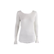 INC Womens Ivory Long Sleeve Jewel Neck Sweater Size XL