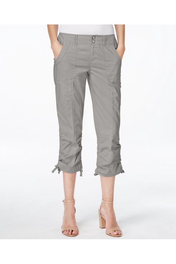 Inc Rhinestone Capri Casual Pants Gray 6P
