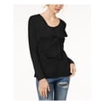 thumbnail image 1 of INC $60 Womens New 1098 Black Long Sleeve Tie Neck Tunic Casual Top M B+B, 1 of 2