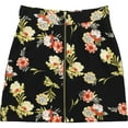 thumbnail image 1 of I.N.C Womens Floral Mini Skirt, Black, Large, 1 of 2