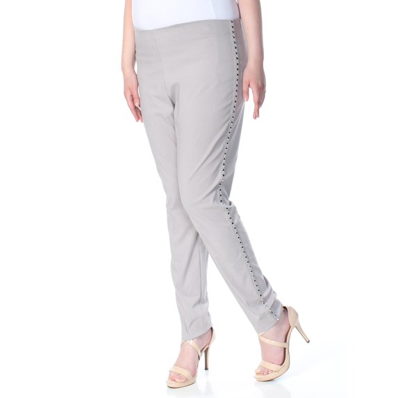 INC $69 Womens New 1035 Gray Studded Skinny Pull On Pants 16 B+B