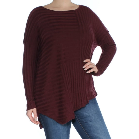 INC Womens Large Asymmetric Textured Pullover Sweater