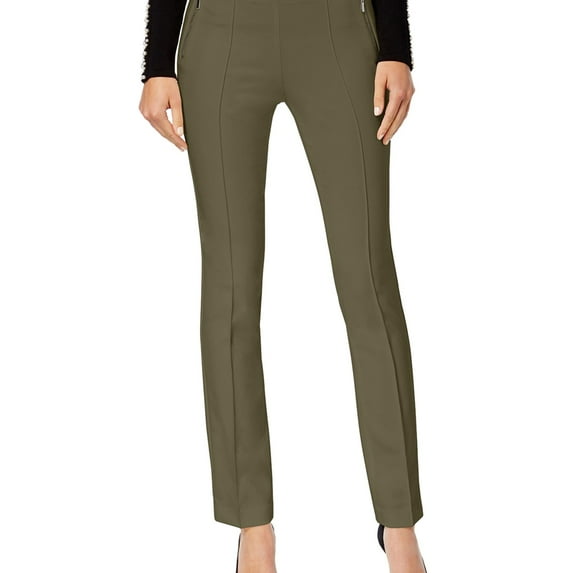 I.N.C Womens Curvy-Fit Casual Trouser Pants, Green, 18