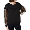 thumbnail image 1 of I.N.C Womens Long-Sleeve Illusion Sweatshirt, Black, XX-Large, 1 of 2