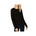 thumbnail image 1 of INC $69 Womens New Black Open Knit Crew Neck Long Sleeve Sweater XL B+B, 1 of 1