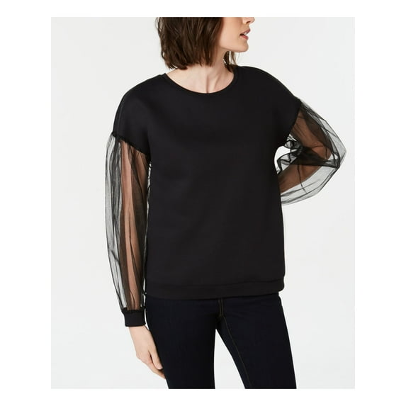 INC $70 Womens New 1003 Black Illusion Casual Sweater L B+B