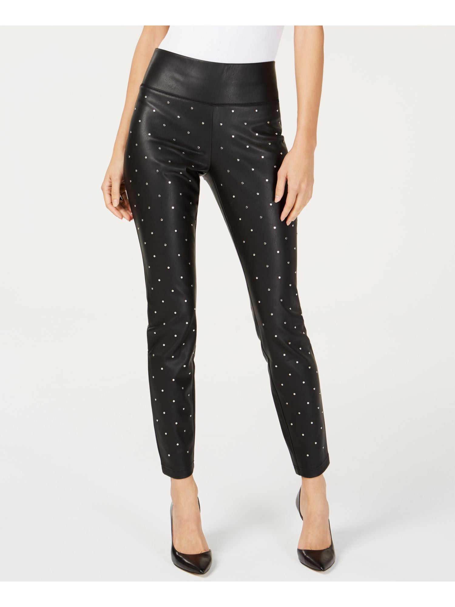 Leather shop studded pants