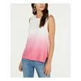 thumbnail image 1 of INC Womens Pink Sleeveless Jewel Neck Top  Size XL, 1 of 2