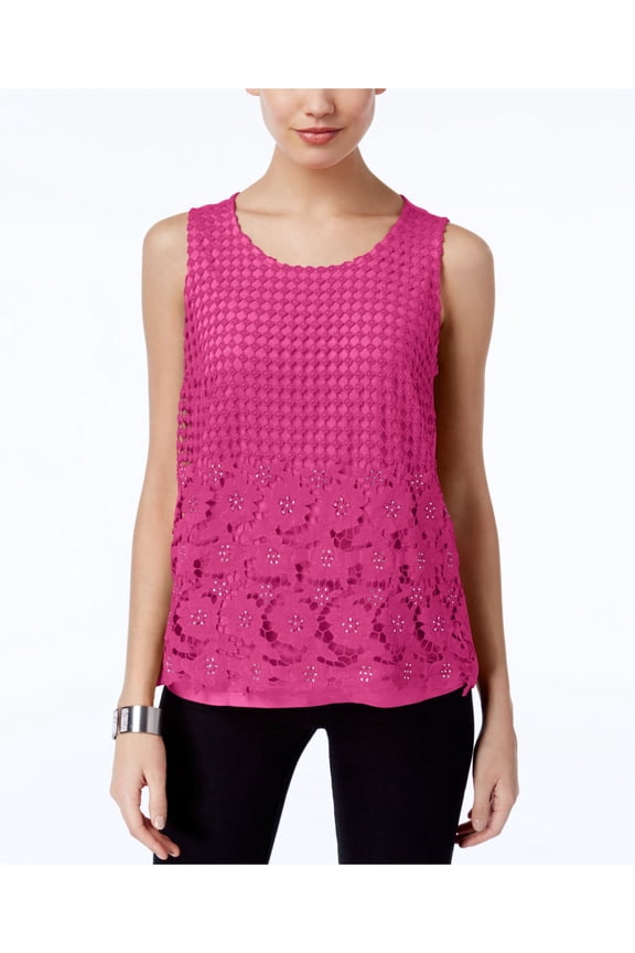 $70 Womens New 1438 Pink Sleeveless Casual Top XS B+B