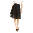 thumbnail image 1 of INC $79 Womens New Black Lace Knee Length Pleated Casual Skirt S B+B, 1 of 4