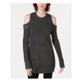 thumbnail image 1 of INC $79 Womens New Gray Cold Shoulder Crew Neck Long Sleeve Casual Top L B+B, 1 of 2