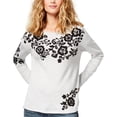 thumbnail image 1 of I.N.C Womens Embroidered Sweatshirt, Grey, Large, 1 of 1