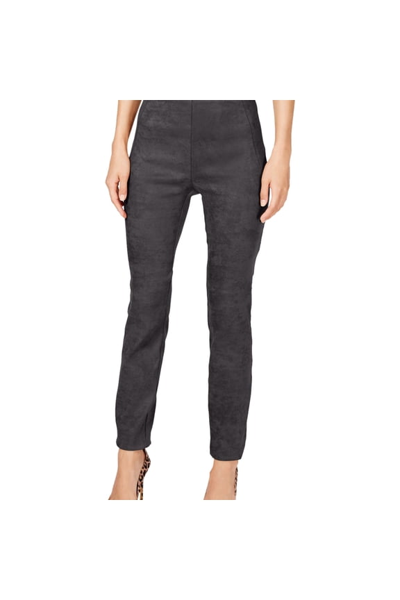 $79 Womens New Gray Faux Suede Skinny Pants 2 B+B