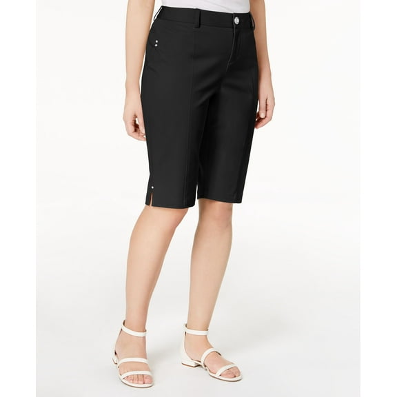 INC Bermuda Walker Shorts Womens 10 Black shorts MSRP $78