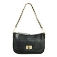 thumbnail image 1 of INC Black Leather Shoulder Bag, 1 of 4