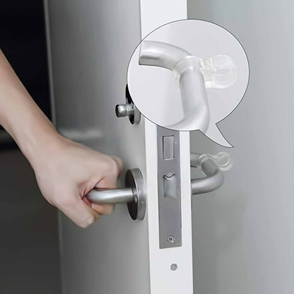 INC Door Stopper Bumper Wall Protector for Door Handle Office Home Door handle Stopper Easy Install Doorstop Door Bumper for Lever Handle Protect Walls Glass from Damage (pack of 5)