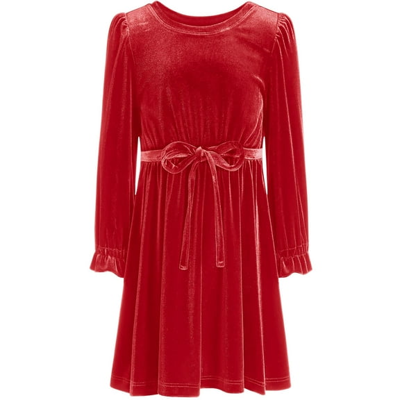 INC International Concepts Little Girls Stretch Velour Dress Inc Red L