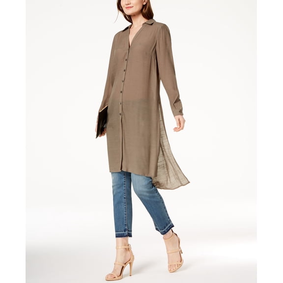 INC High-Low Tunic Olive Drab, XL Womens shirt MSRP $117 Green XL