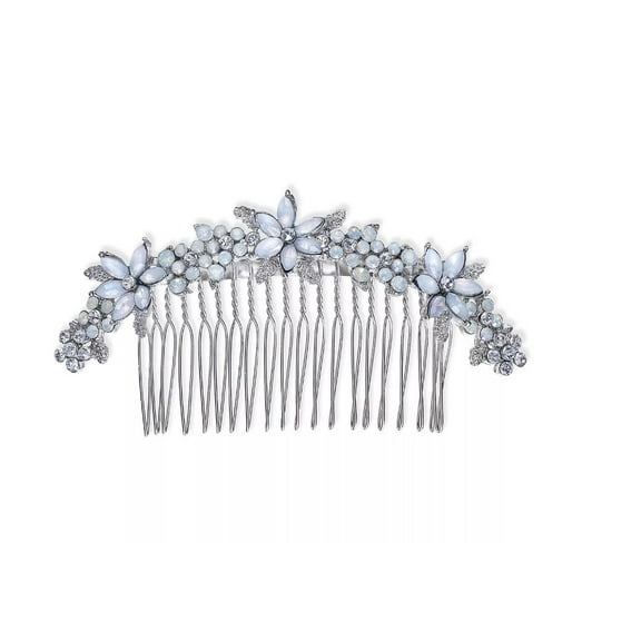 INC INTERNATIONAL CONCEPTS INC Silver-Tone Stone & Crystal Flower Hair Comb
