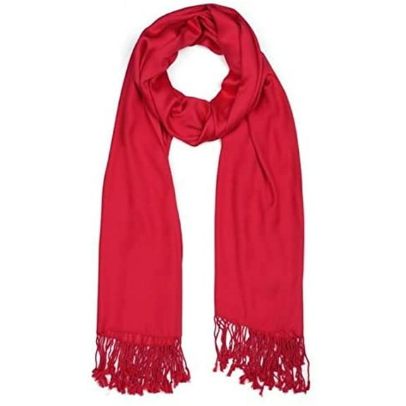 INC International Concept Women Satin Pashmina Wrap Scarf OS/Red