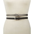 thumbnail image 1 of INC International Concepts 2-for-1 Embossed & Solid Belts (Black, L), 1 of 1