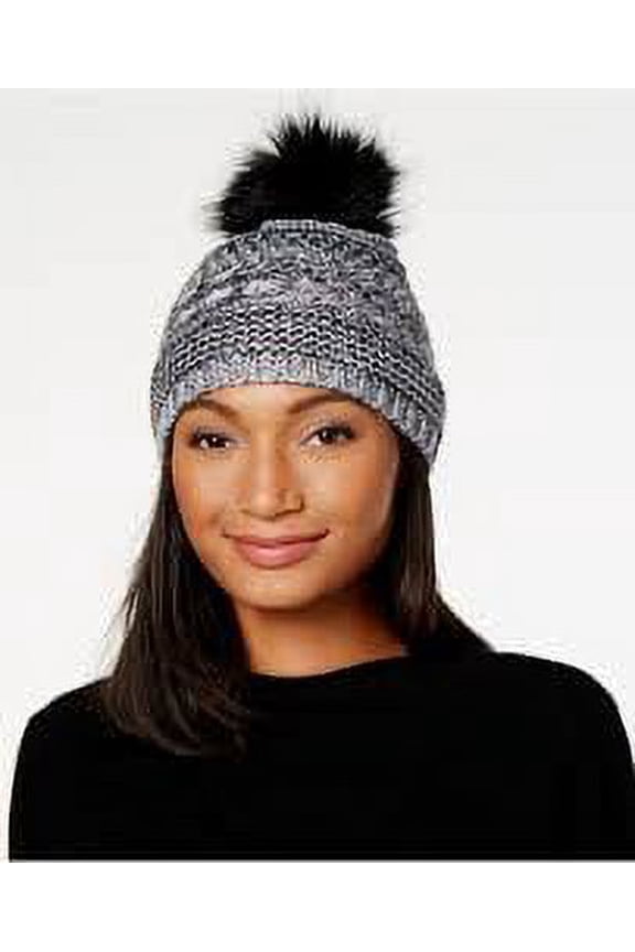 BLACK Metallic Space-Dyed Beanie, US One Size