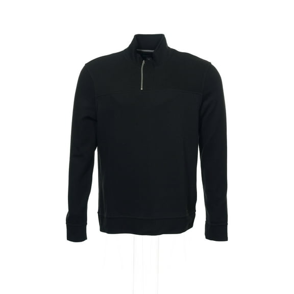 INC International Concepts Black Half Zip Sweatshirt 1/2 , Size Small
