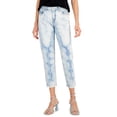thumbnail image 1 of INC International Concepts Bleached Mid Rise Straight Leg Jeans Medium Indigo 6, 1 of 1