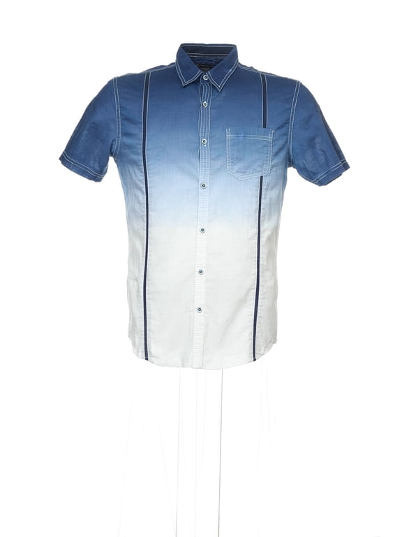 Blue Gradient Camp Shirt , Size Small