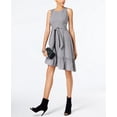thumbnail image 1 of INC International Concepts Checkered Asymmetrical Dress  Deep Black 14, 1 of 1