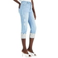 thumbnail image 1 of INC International Concepts Cropped Lace Cuff Mid Rise Skinny Jeans Petite Giselle 16, 1 of 1
