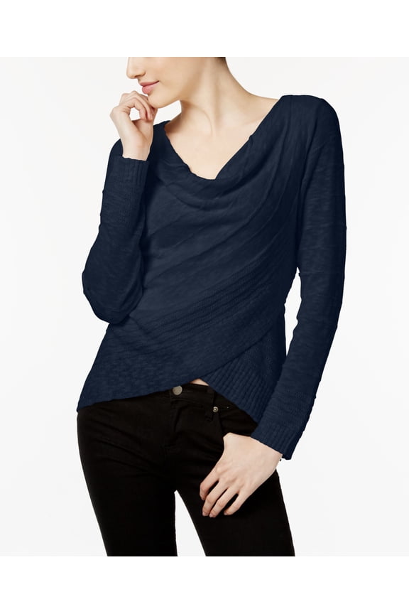 Draped Crossover Top Deep Twilight 2XL