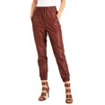 thumbnail image 1 of INC International Concepts Faux Leather Joggers Deep Sienna XS, 1 of 1