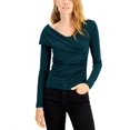 thumbnail image 1 of INC International Concepts Faux Wrap Top Hunter Forest XL, 1 of 1