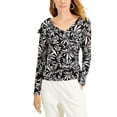 thumbnail image 1 of INC International Concepts Faux Wrap Top Marley Branches M, 1 of 1