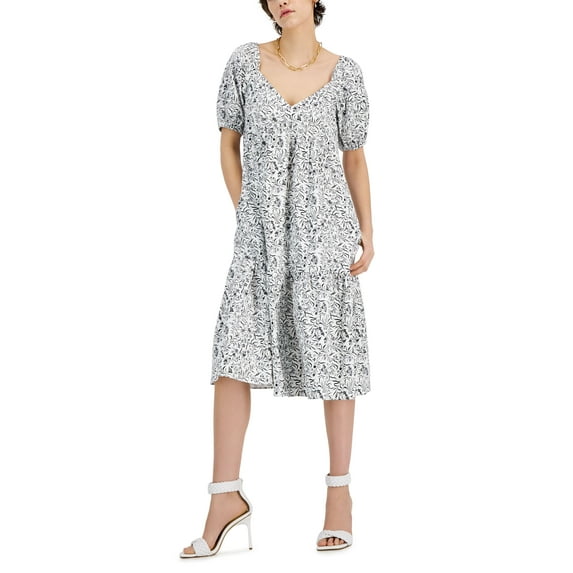 INC International Concepts Floral A Line Dress Petite Giselle S