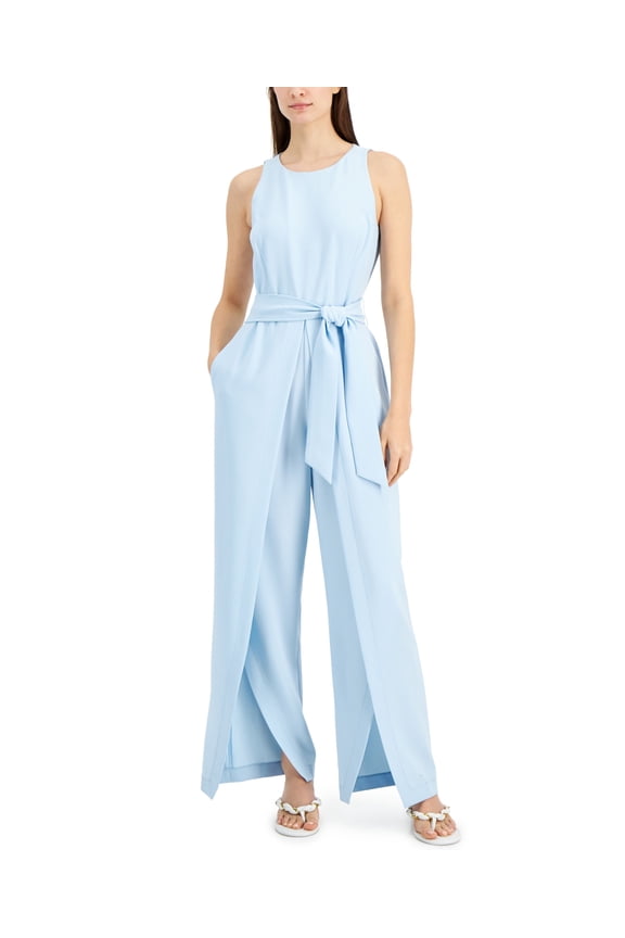 Flyaway Wide Leg Jumpsuit Blue Falls 8