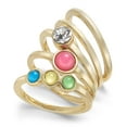 thumbnail image 1 of INC International Concepts Gold-Tone 5-Pc. Set Crystal & Stone Stack Rings, 9, 1 of 2