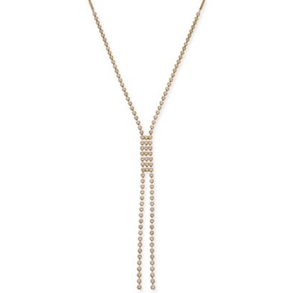New Inc Gold Crystal Lariat Necklace $44.50