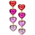 thumbnail image 1 of INC International Concepts Heart Linear Drop Earrings,Gold/Multi, 1 of 2