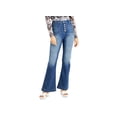 thumbnail image 1 of INC International Concepts High Rise Button Front Flare Jeans Black 16, 1 of 1