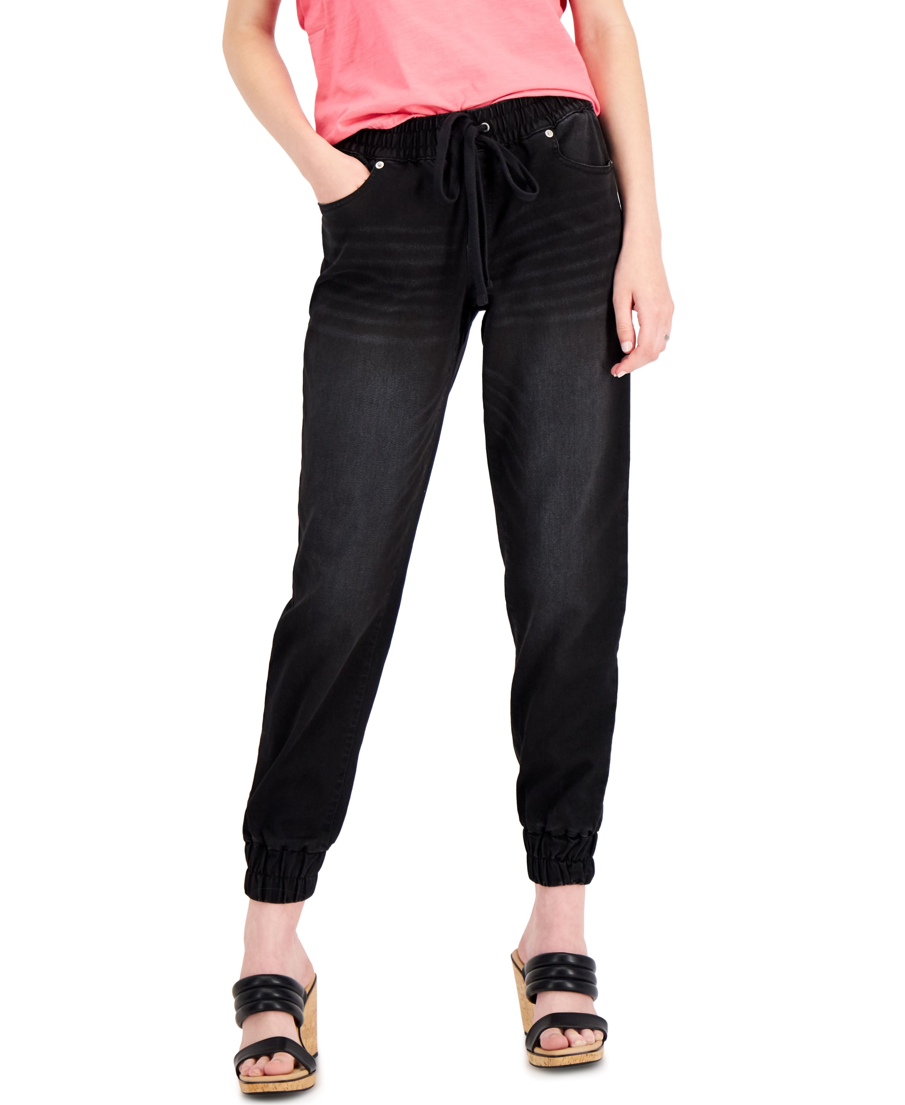 INC International Concepts High Rise Denim Joggers Lilliana