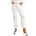 thumbnail image 1 of INC International Concepts High Rise Ripped Mom Jeans White 10, 1 of 1