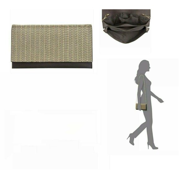 INC International Concepts I.N.C. Veronica Chain Clutch, GOLD New with box/tags