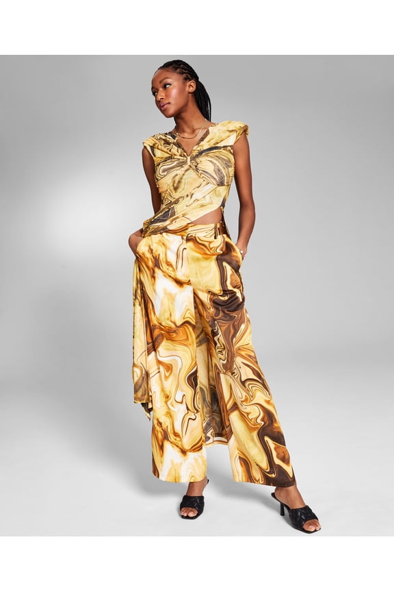 Jeannie Mai X Inc Pants Marble Print 4