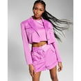 thumbnail image 1 of INC International Concepts Jeannie Mai X Inc Womens Cropped Utility Blazer Rosebud XL, 1 of 1